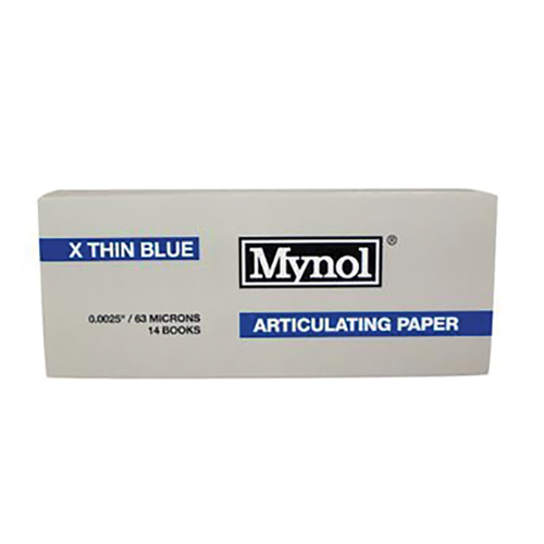 Mynol articulating Paper- X-Thin Blue 0.0025" (63 Microns). 144/Box
