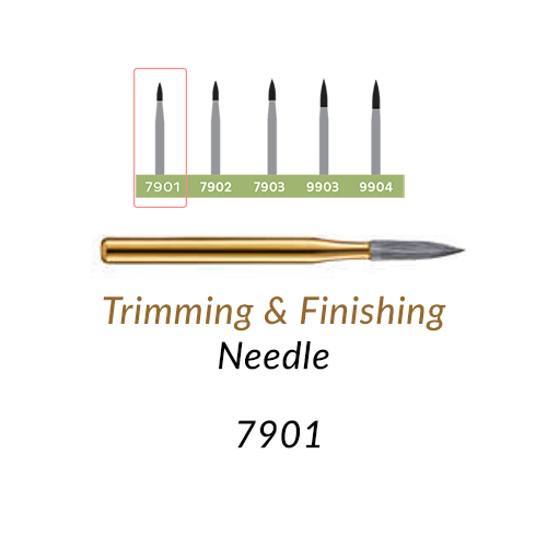 Carbide Burs. FG-7901 T&F 12-blades Needle. 10 pcs.