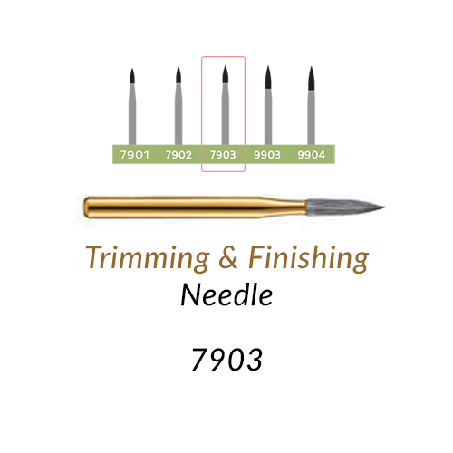 Carbide Burs. FG-7903 T&F 12-blades Needle. 10 pcs.
