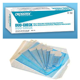 Duo-Check 2' x 8' Triple Seal Paper/Blue Film Sterilization Pouch