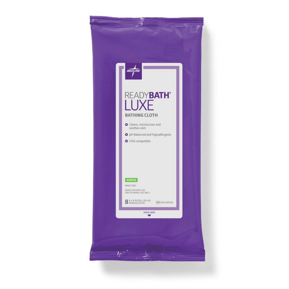 Medline ReadyBath LUXE Total Body Cleansing Heavyweight Washcloths (192 Qty)