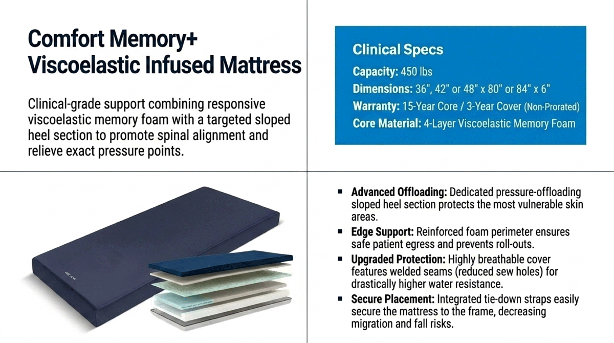 Comfort Memory Mattress for the Emerald Oasis Bed