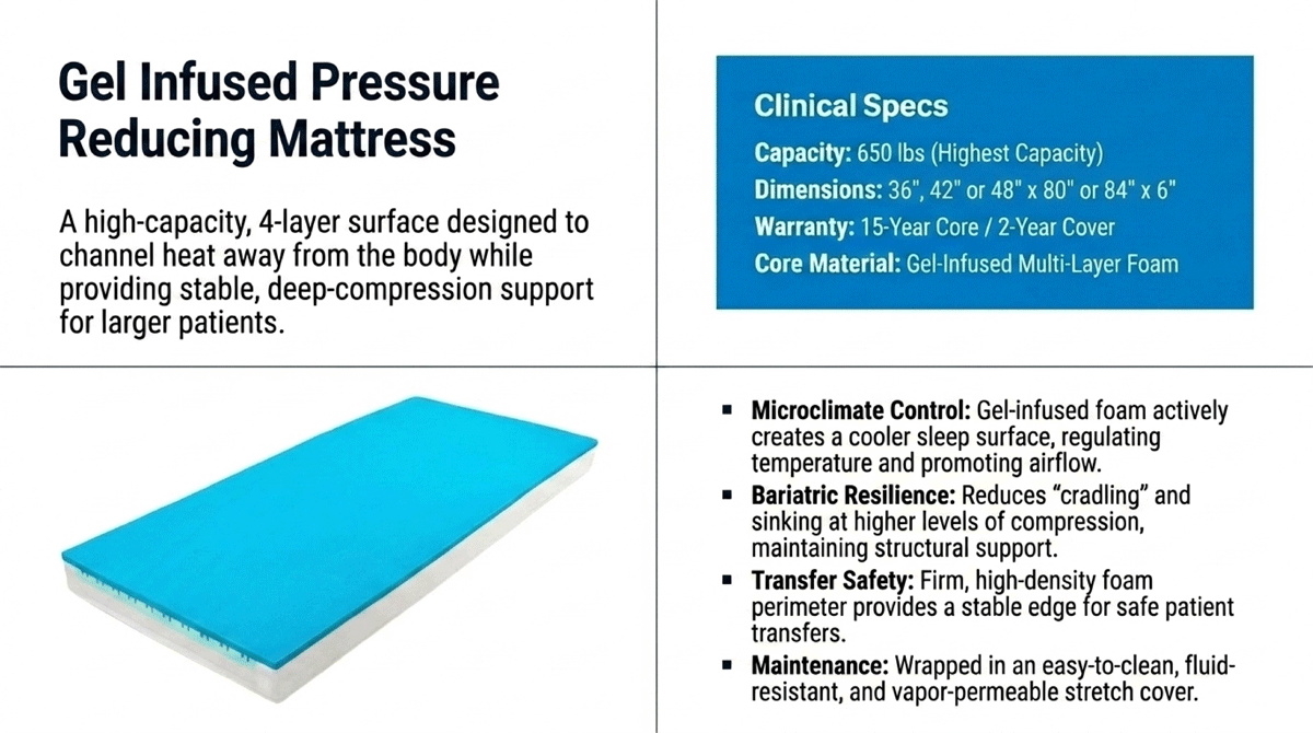 Gel Infused Cooling Mattress for the Emerald Oasis Bed