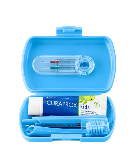 Travel Set Kids cu periuță, pastă și periuțe interdentare