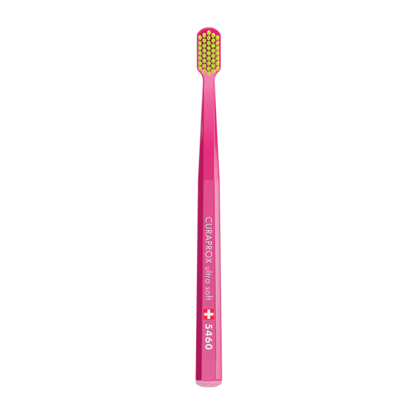CURAPROX Periuță de dinți CS 5460 mâner roz  și filamente lime