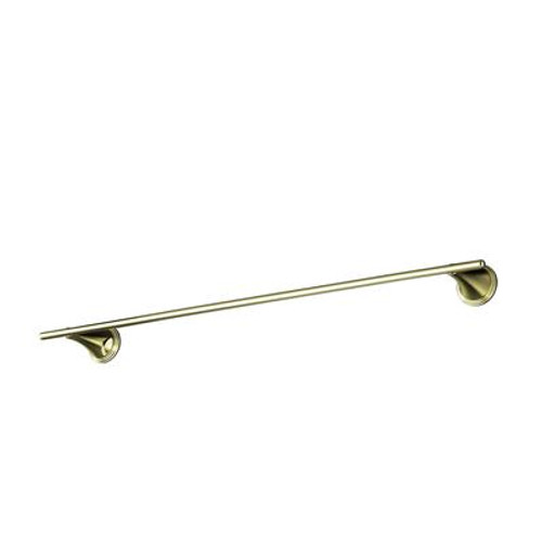 Finial Traditional 24 Inch Towel Bar in Vibrant French Gold