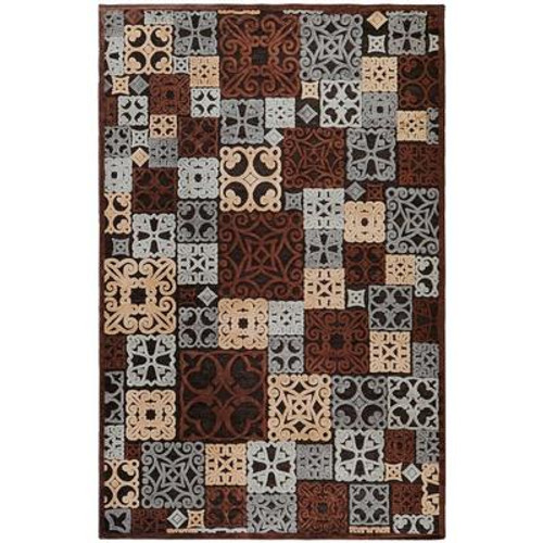 Tyler Blue Viscose/Chenille 4 Feet x 5 Feet 7 Inch Area Rug