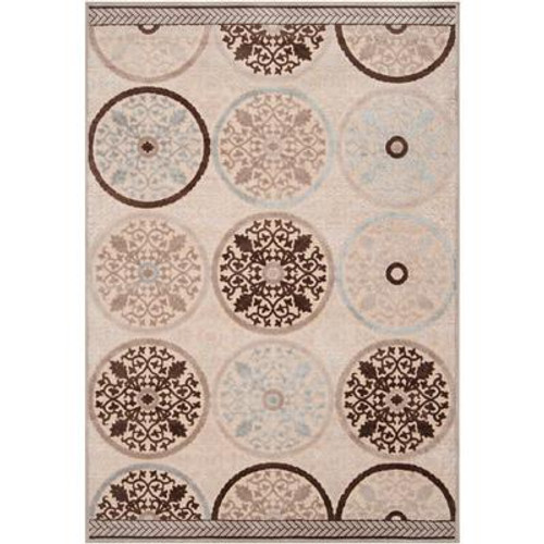 Clay Cream Viscose/Chenille 8 Feet 8 Inch x 12 Feet Area Rug