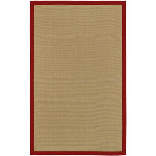 Border Town Red Sisal/Cotton 9 Ft. x 12 Ft. Area Rug