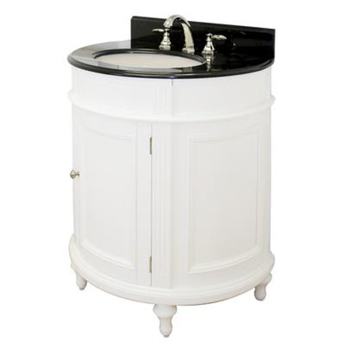 29 In. W x 20 In. D Traditional Birch Wood-Veneer base de meuble-lavabo Only in White