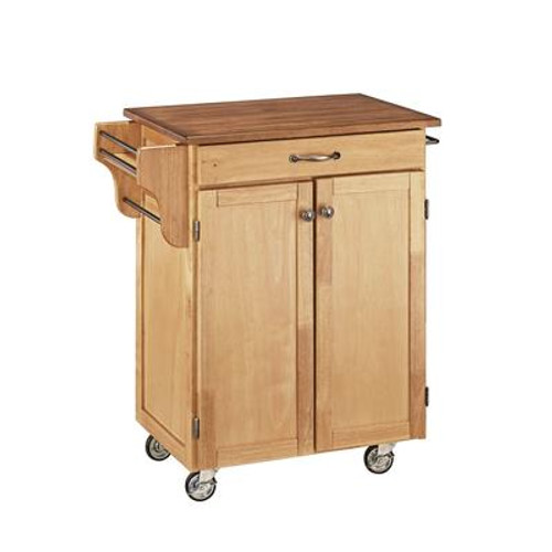 Cuisine Cart Natural Finish with Oak Top