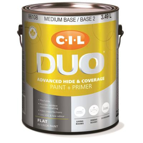 CIL DUO Interior Flat Medium Base / Base 2; 3.49 L