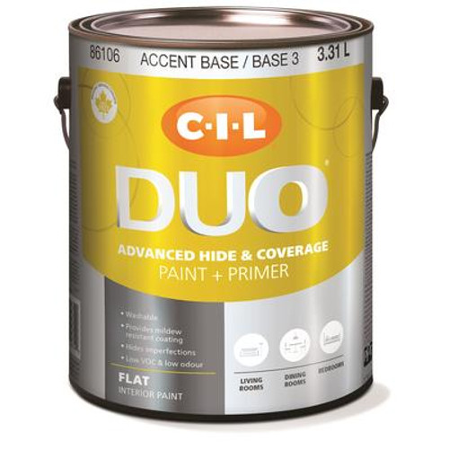 CIL DUO Interior Flat Accent Base / Base 3; 3.31 L