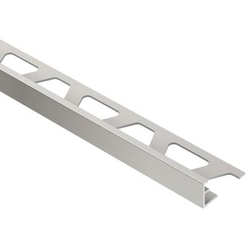 Edge Protection Trim; Straight; 12.5 mm - 1/2 Inch Satin Nickel Anodized Aluminum