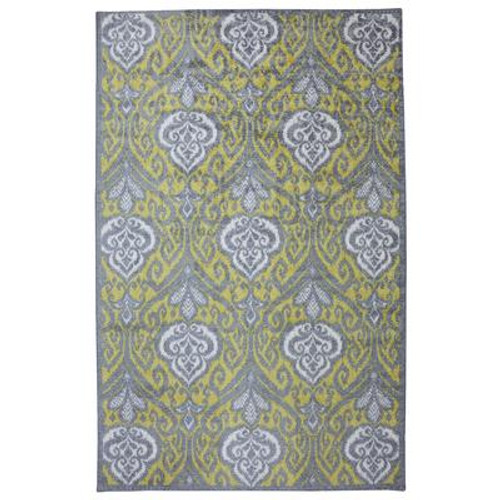 Elegant Ikat Gold Rug 96 In. x 120 In.Area Rug