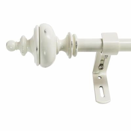 26-48 Inch 5/8 Inch Urn Rod Set In Distressed White Finish