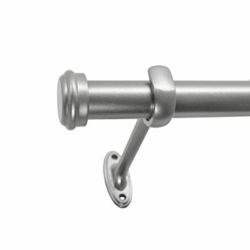 36-72 Inch 7/8 Inch End Cap Rod Set in Nickel Finish