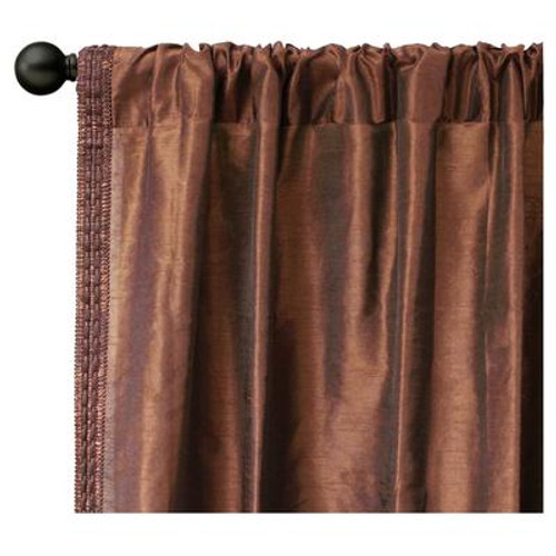Faux Silk Coffee Curtain - 44 Inches x 84 Inches
