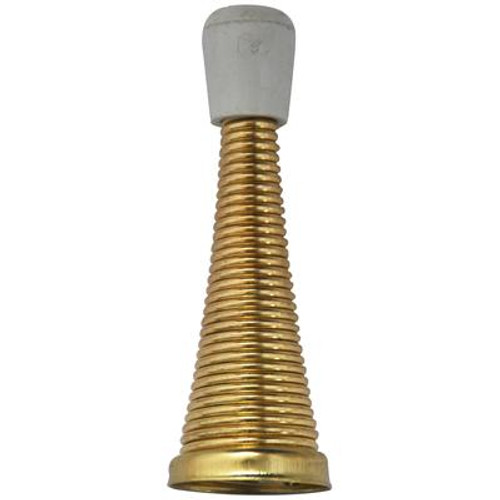 3 Inch  Satin Brass Spring Door Stop