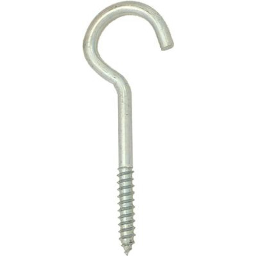 4-3/8 Inch  Zinc Round Screw Hook