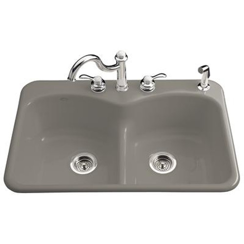 Langlade Smart Divide Self-Rimming Kitchen Sink in Cashmere