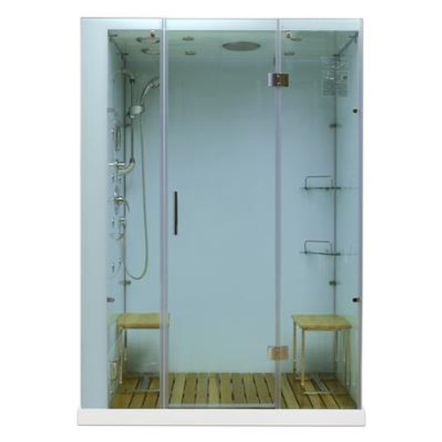 Modern; Stylish Steam and Shower Enclosure with Multi Body Message Water Jets; Radio and Aromatherapy (Left Hand Side)