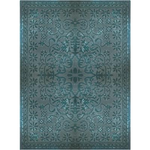 Teal Vintage 5 Feet x 8 Feet Area Rug