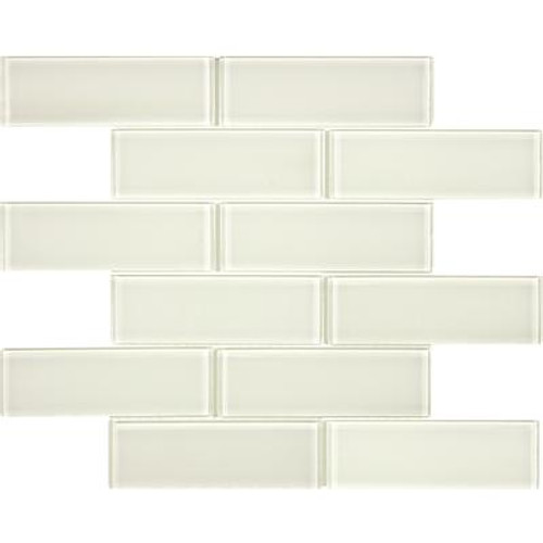 2x6Coastal Ivory Glass Brick Mosaics