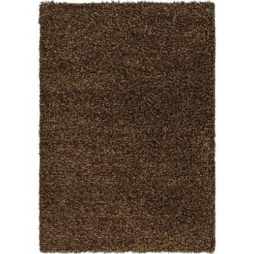 Chunky Shag Brown 94 Inch x 130 Inch Area Rug