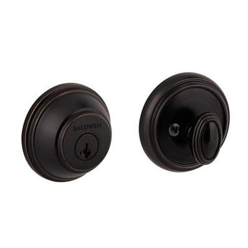 Prestige Single-Cylinder Venetian Bronze Round Deadbolt