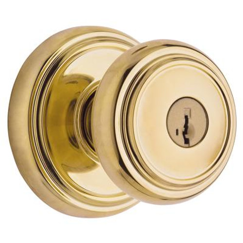 Wickham Entry Knob in Polished Brass