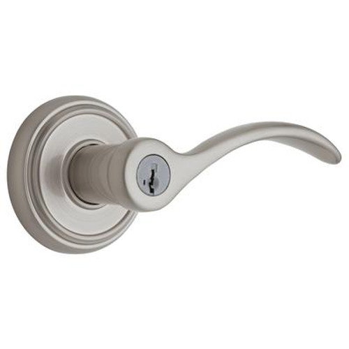 Trapani Entry Lever in Satin Nickel