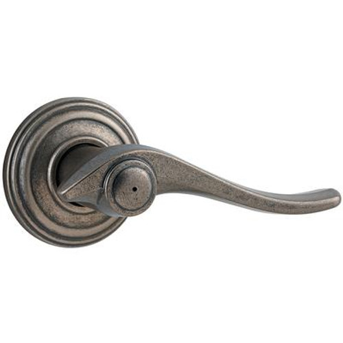 Avalon Privacy Lever in Rustic Pewter