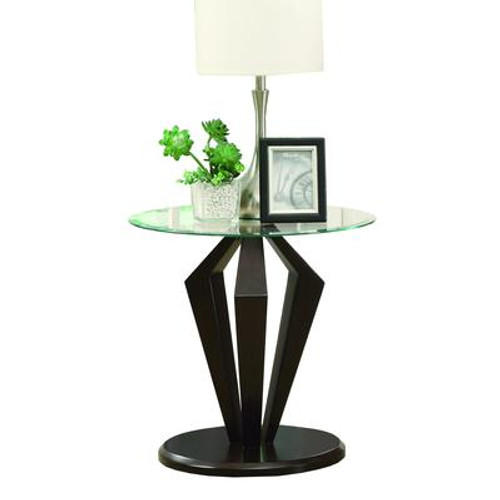 End Table - 23''Dia / Dark Espresso Birch Veneer