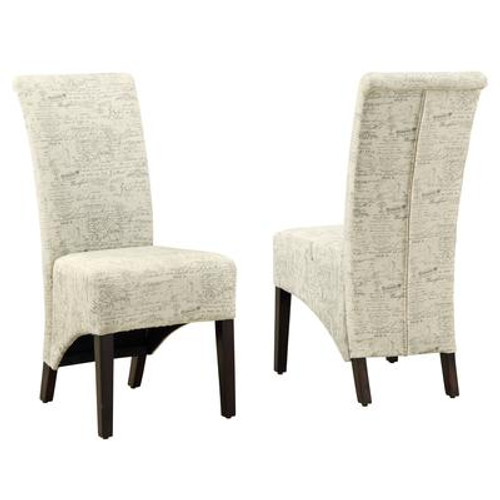 Dining Chair - 2Pcs / 40''H / Vintage French Fabric