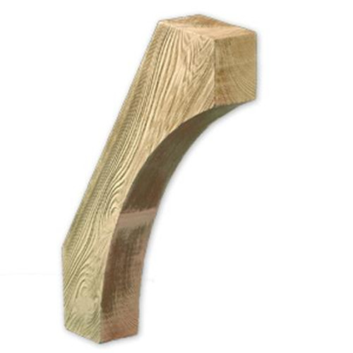 21 Inch x 30 Inch x 5-1/4 Inch Unfinished Wood Grain Texture Polyurethane Knee Brace