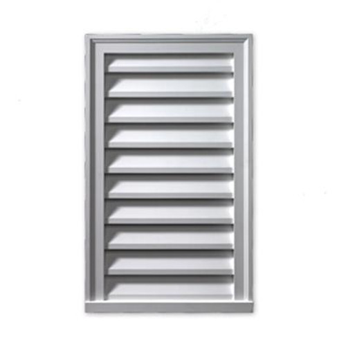 32 Inch x 16 Inch x 2 Inch Polyurethane Functional Vertical Louver Gable Grill Vent