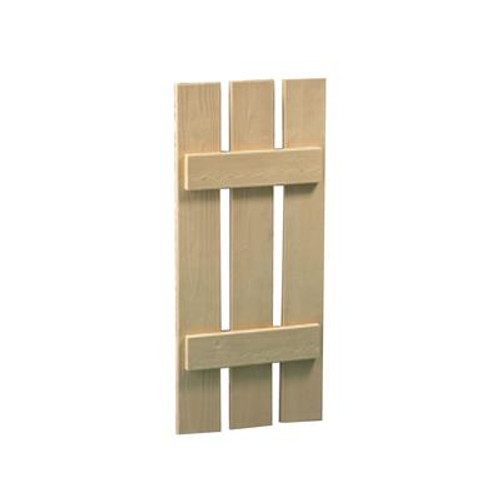 48 Inch x 16 Inch x 1-1/2 Inch Wood Grain Texture 3-Plank Board and Batten Shutter