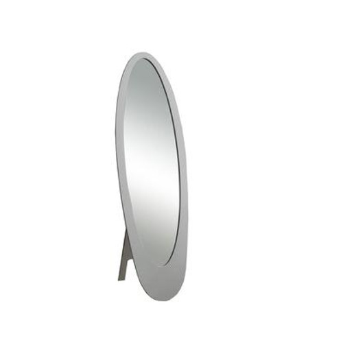 Mirror - 59''H / Grey Contemporary Oval Frame