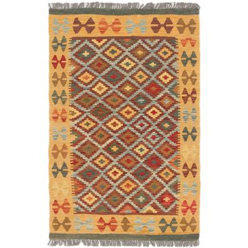 Hand woven Sivas Kilim - 3 Ft. 3 In. x 5 Ft. 0 In.