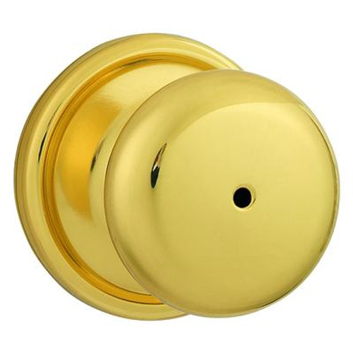 Hancock Privacy Knob in Polished Brass