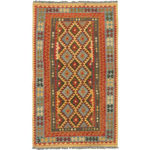 Hand woven Sivas Kilim - 5 Ft. 1 In. x 8 Ft. 8 In.