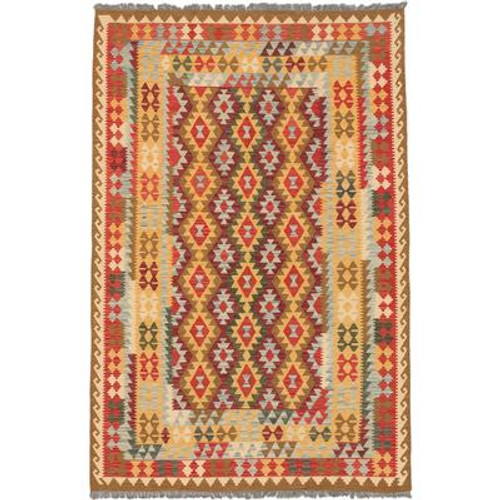 Hand woven Sivas Kilim - 6 Ft. 7 In. x 9 Ft. 10 In.