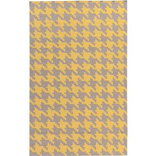 Londrina Yellow Wool Flatweave 8 Feet x 11 Feet Area Rug