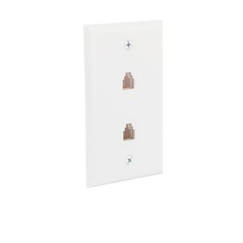 Dual Telephone Wall Plate