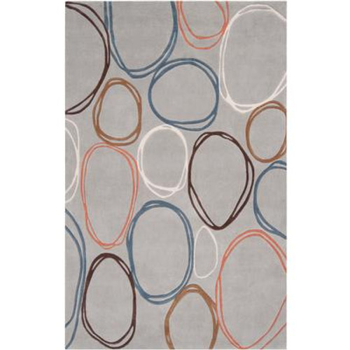 Valdivia Blue Gray Polyester 5 Ft. x 8 Ft. Area Rug