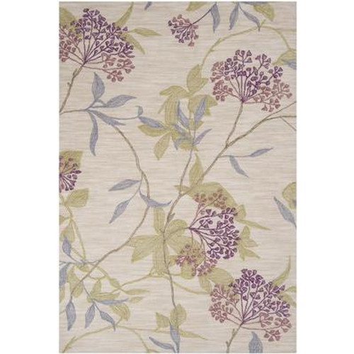 Tarapoto Ivory Polyester  - 5 Ft. x 7 Ft. 6 In. Area Rug