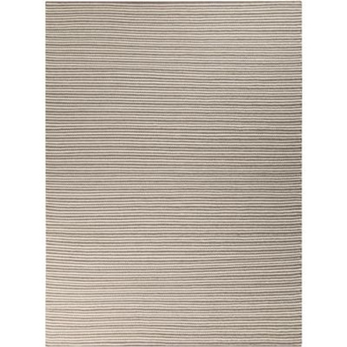 Rosario Peach Cream Wool Flatweave 8 Feet x 11 Feet Area Rug