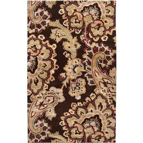 Delado Chocolate New Zealand Wool Accent Rug - 2 Ft. x 3 Ft. Area Rug