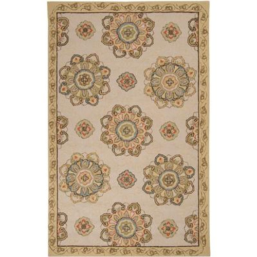 Sucre Ivory Polypropylene Indoor/Outdoor Accent Rug - 2 Ft. x 3 Ft. Area Rug